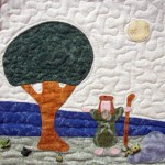 Moses beside the Nile River quilt block